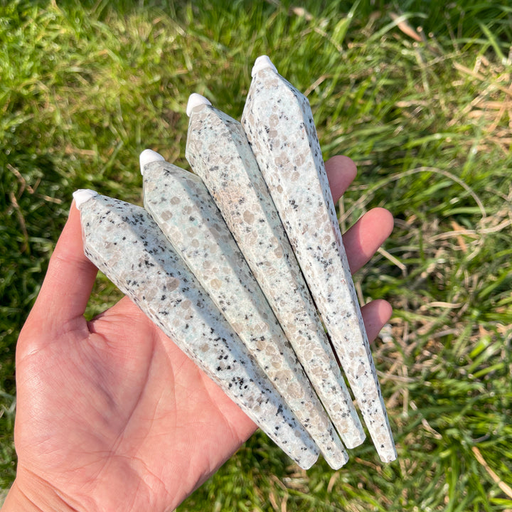 Natural Crystal Kiwi Jasper Wand