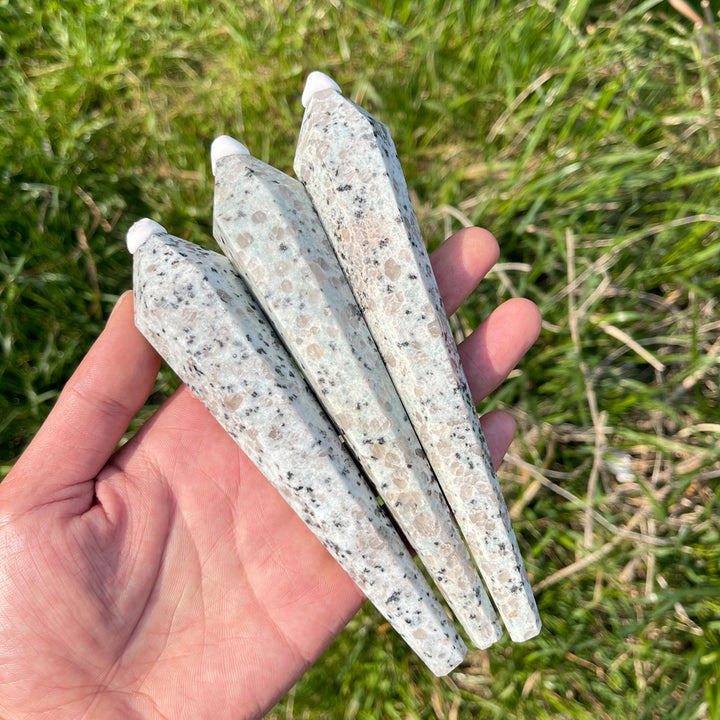 Natural Crystal Kiwi Jasper Wand