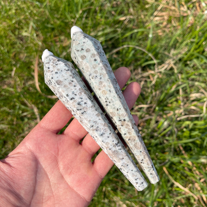 Natural Crystal Kiwi Jasper Wand