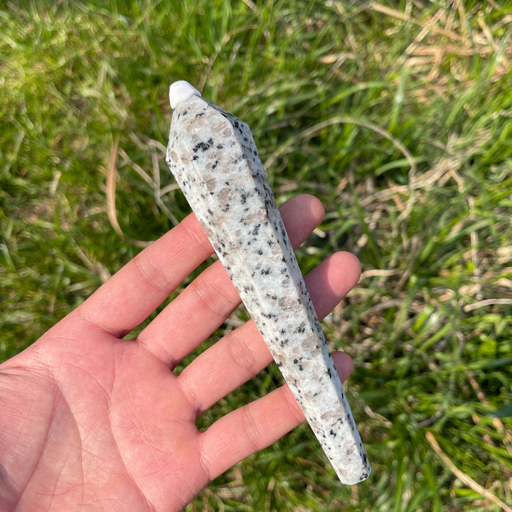 Natural Crystal Kiwi Jasper Wand