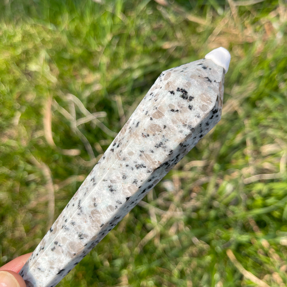 Natural Crystal Kiwi Jasper Wand