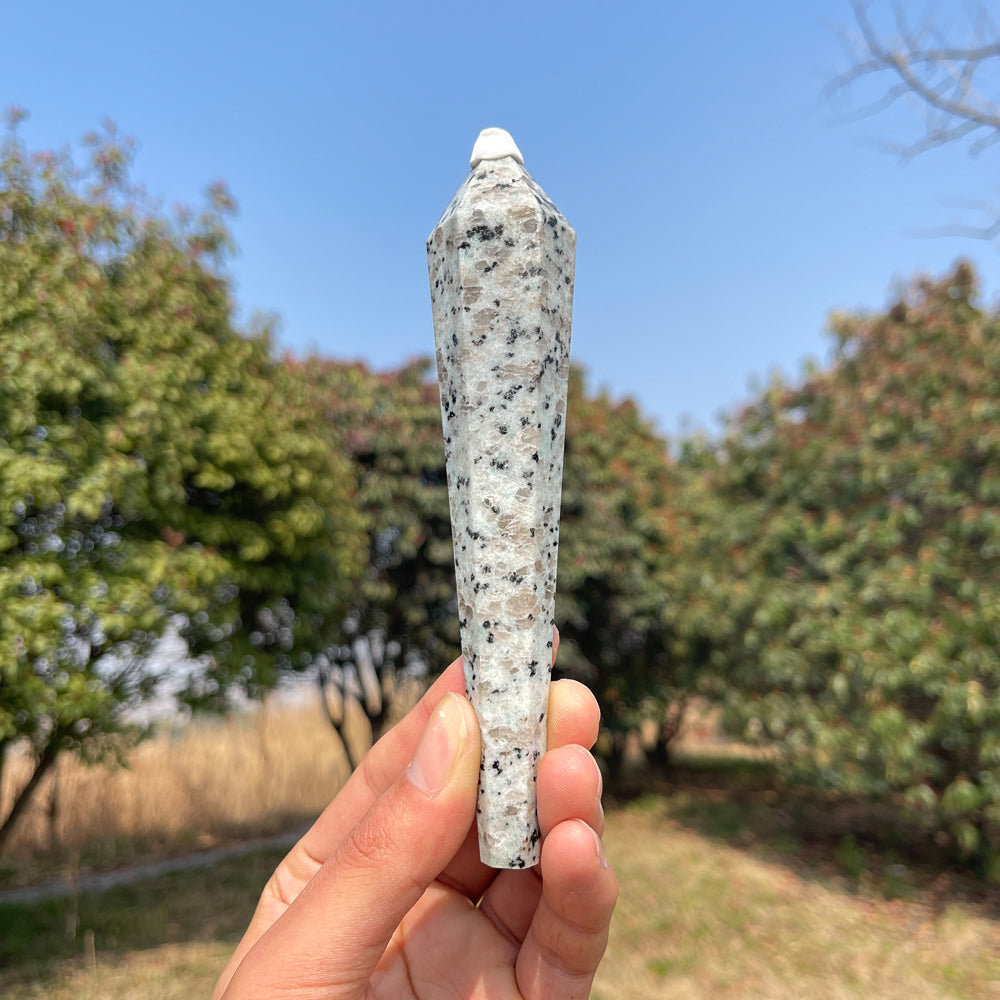 Natural Crystal Kiwi Jasper Wand