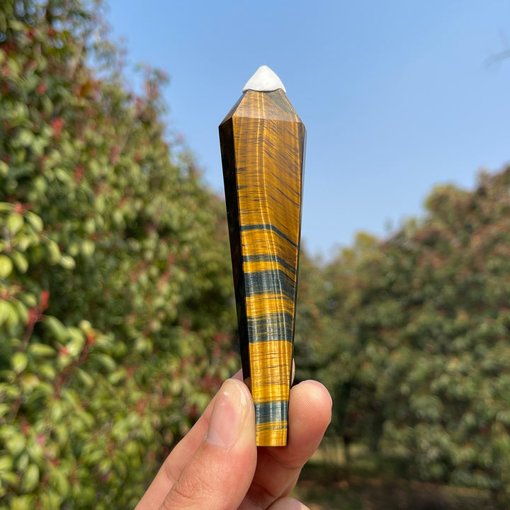 Natural Blue and Yellow Tiger's Eye Wand