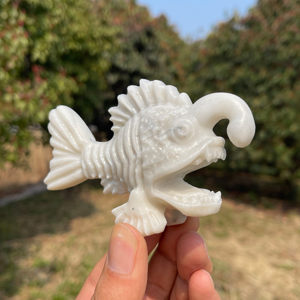 Natural Crystal Carving Anglerfish