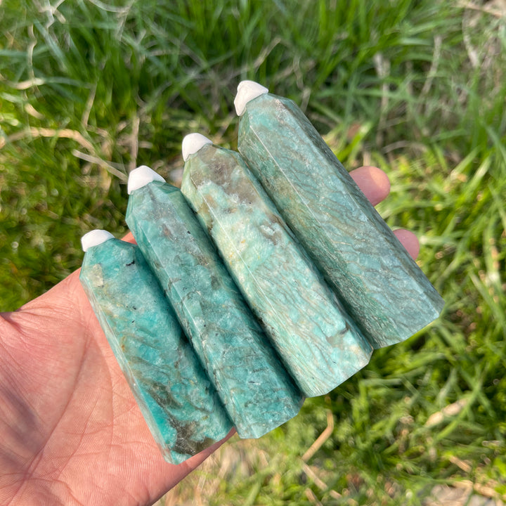 Natural Amazonite With Smoky Quartz Point