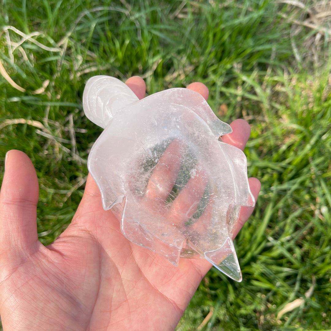 Natural Crystal Clear Quartz Turtle Bowl