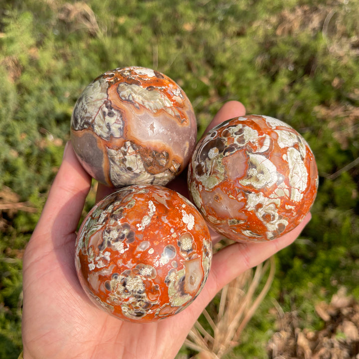 Natural Crystal Money Agate Sphere