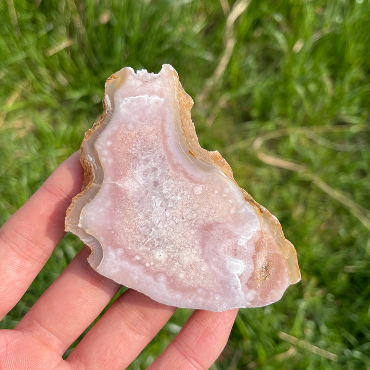 Natural Crystal Flower Agate Slices