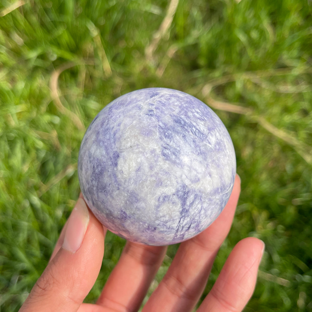 Natural Crystal Fluorite With Serpentine Sphere