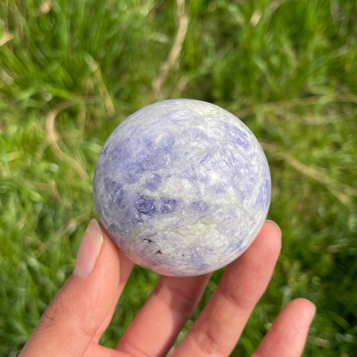 Natural Crystal Fluorite With Serpentine Sphere