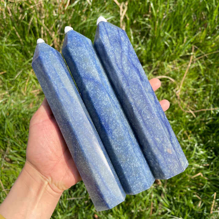 Natural Crystal Blue Aventurine Point