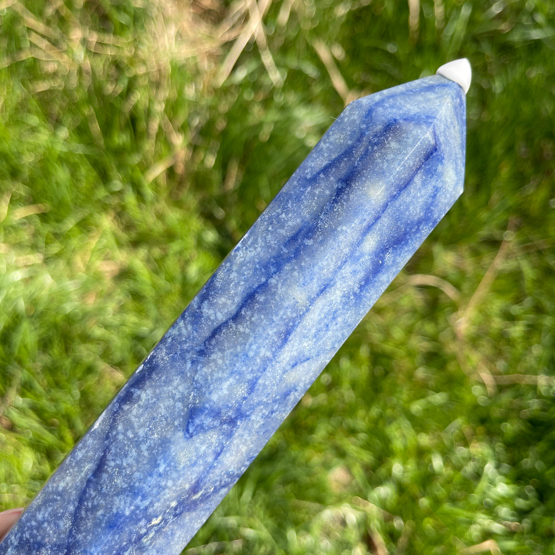 Natural Crystal Blue Aventurine Point