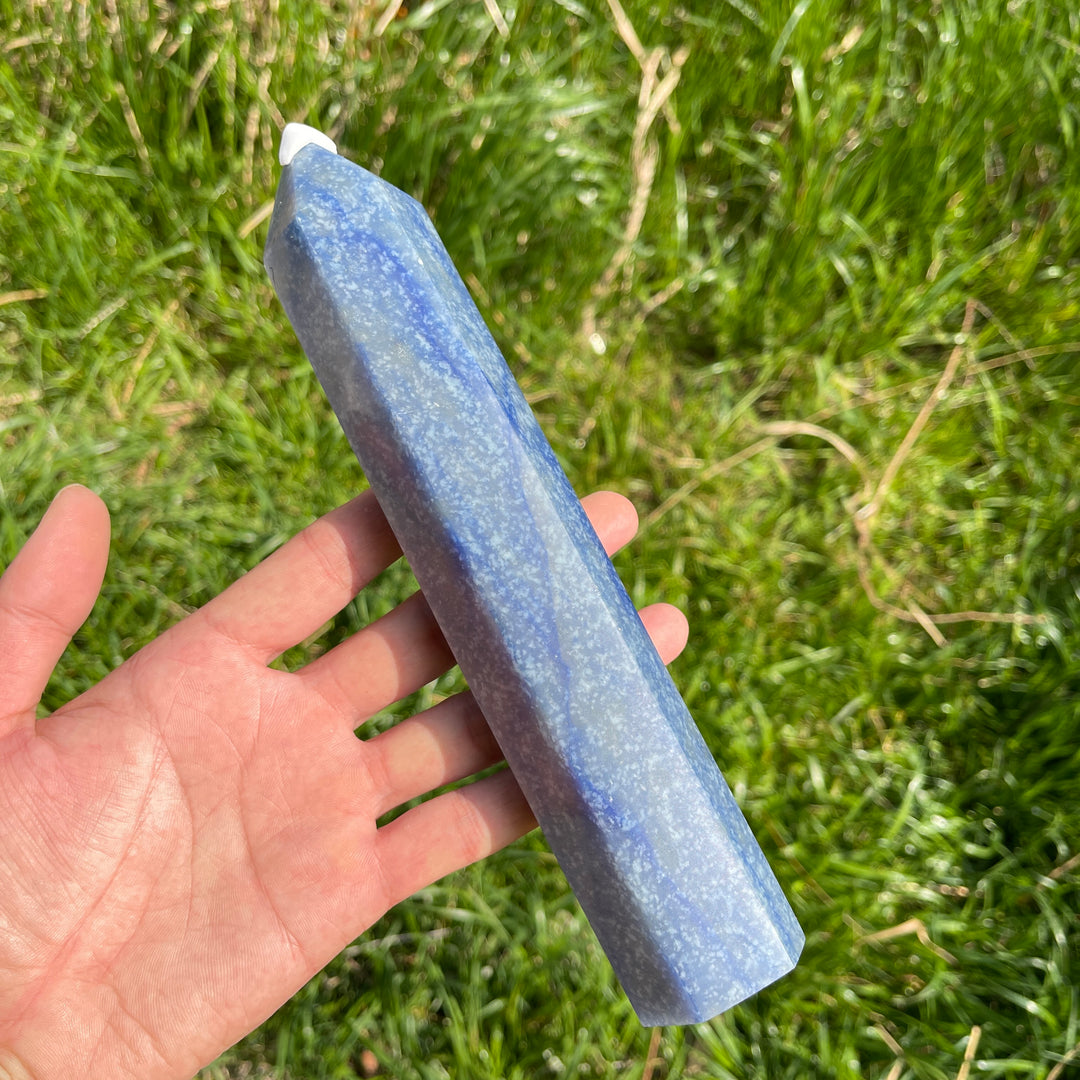 Natural Crystal Blue Aventurine Point