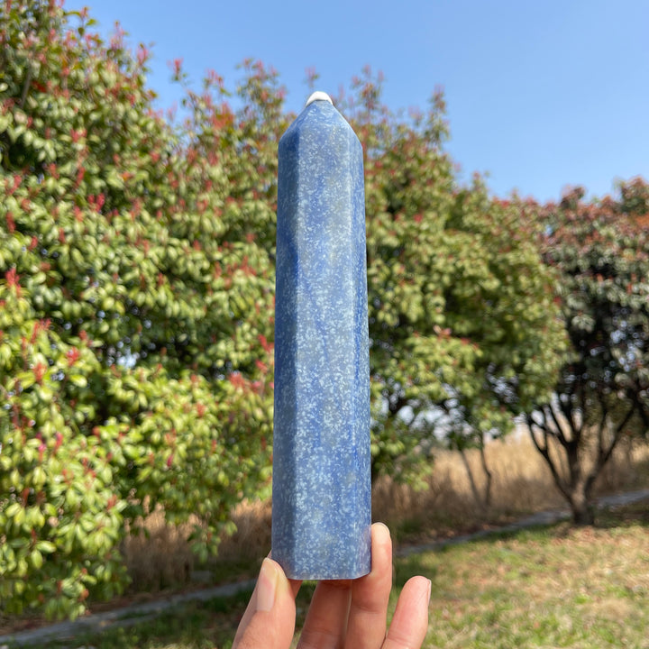 Natural Crystal Blue Aventurine Point