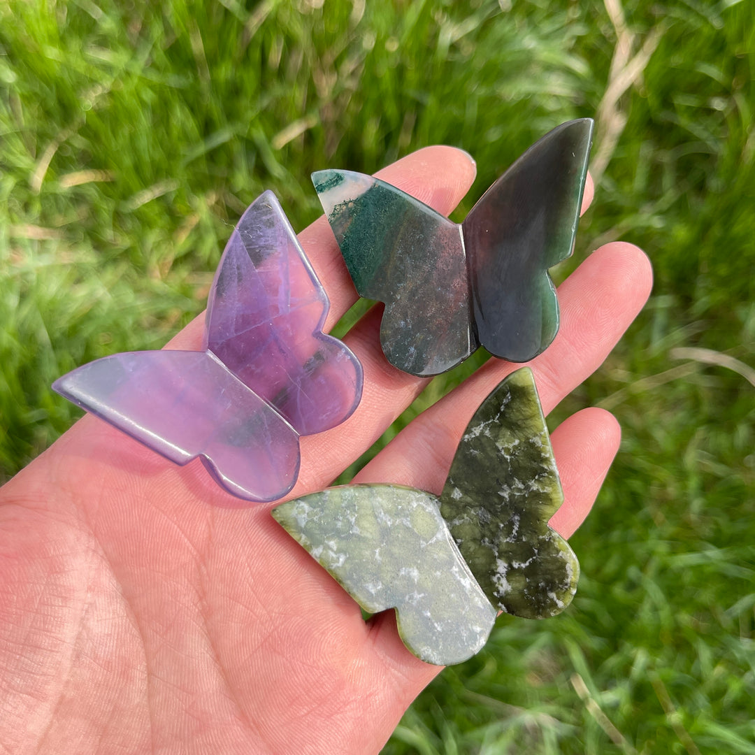 Natural Crystal Carved Beautiful 3D Butterfly