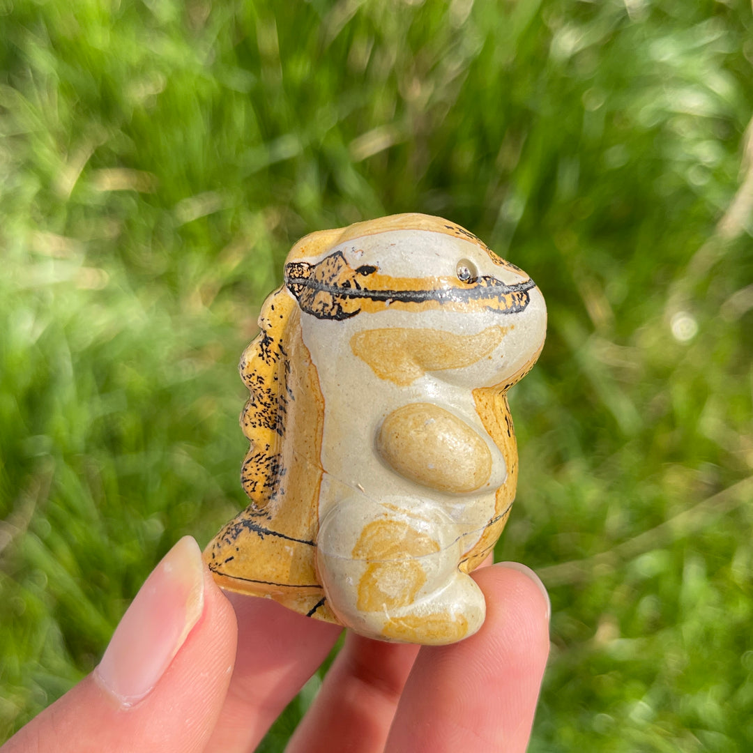 Natural Crystal Picture Jasper Dinosaur