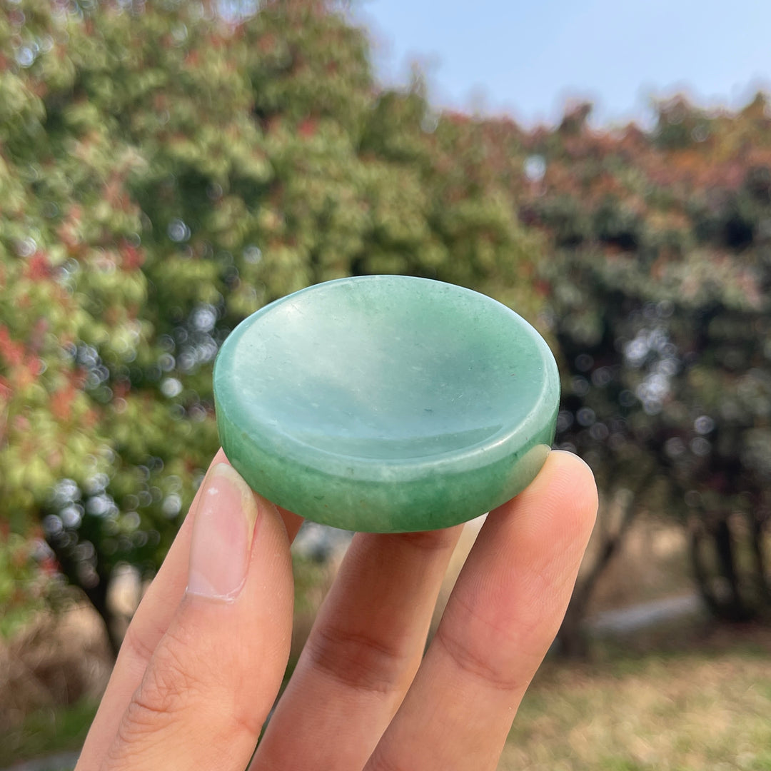 Natural Crystal Green Aventurine Round Bowl