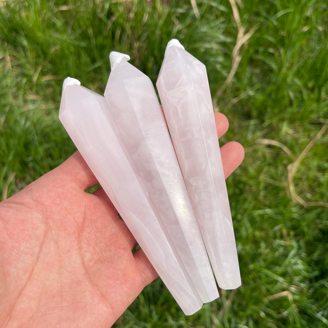 Natural Crystal Pink Calcite Wand