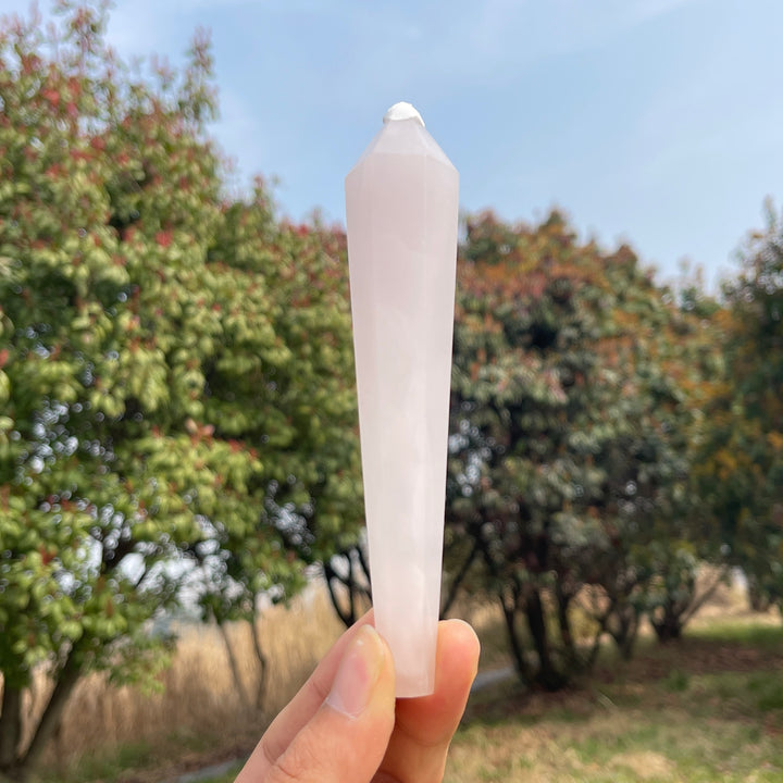 Natural Crystal Pink Calcite Wand