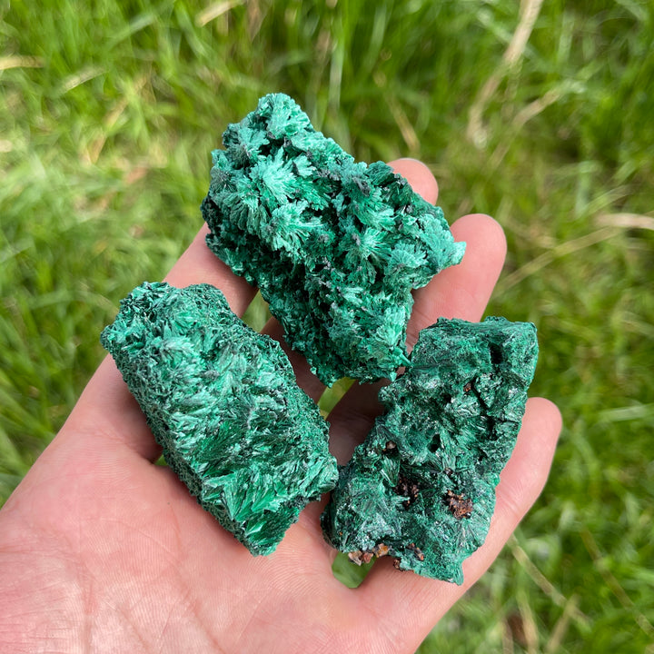 Unique,Natural Crystal Acicular Malachite Raw