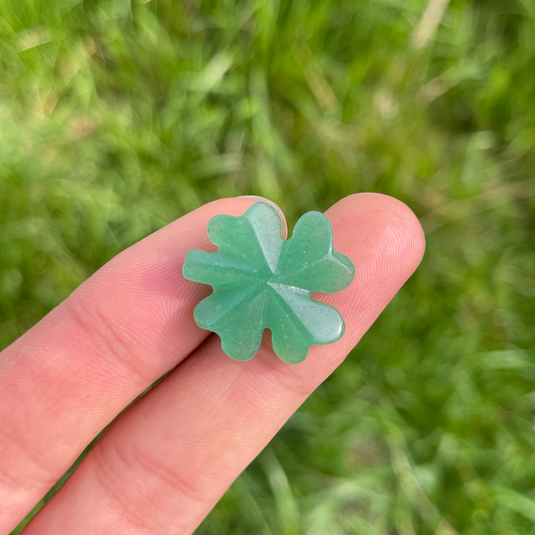 Natural Crystal Green Aventurine Carved Four-Leaf Clover