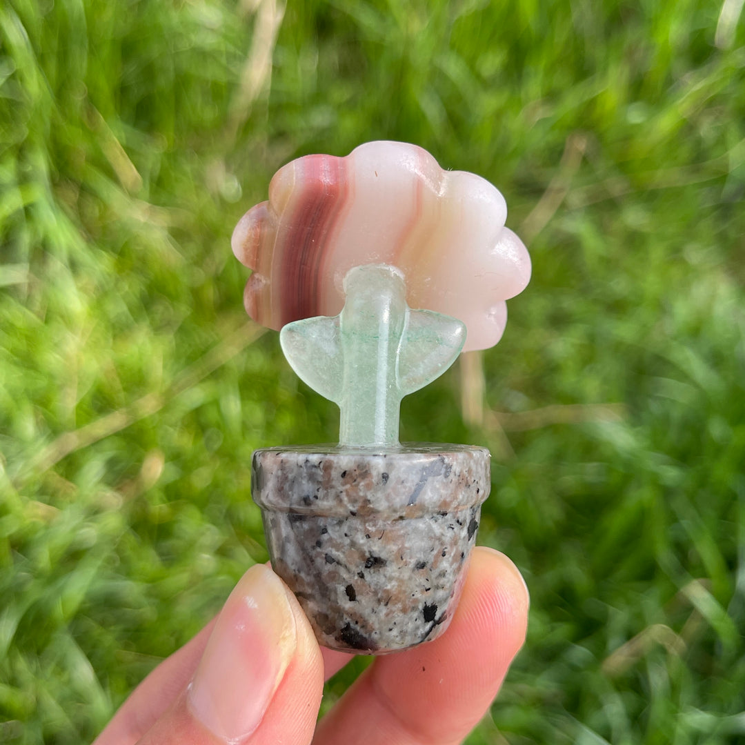 Natural Crystal Sunflower Carving