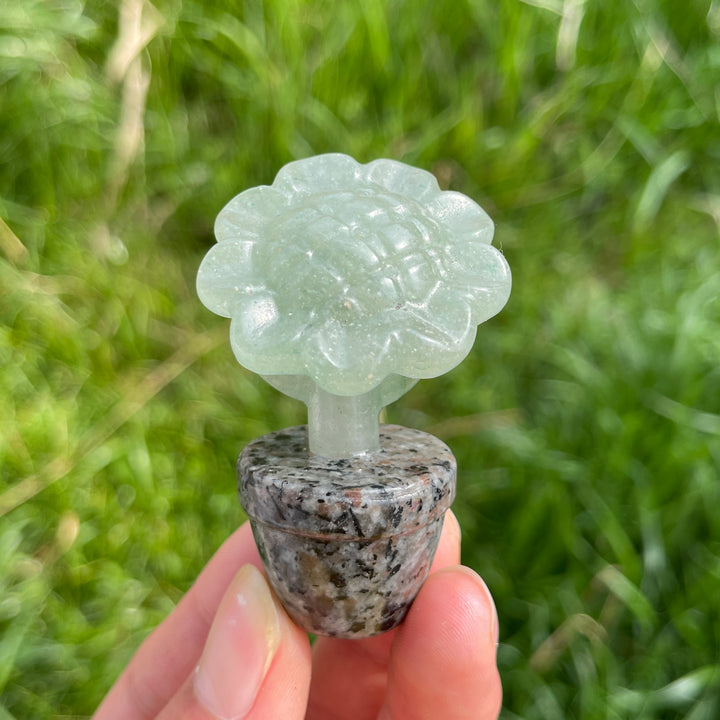 Natural Crystal Sunflower Carving