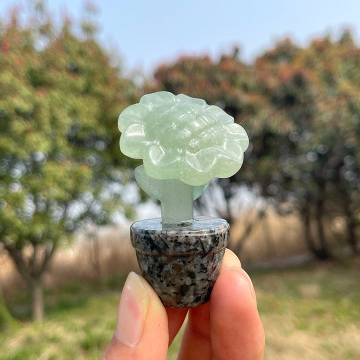 Natural Crystal Sunflower Carving