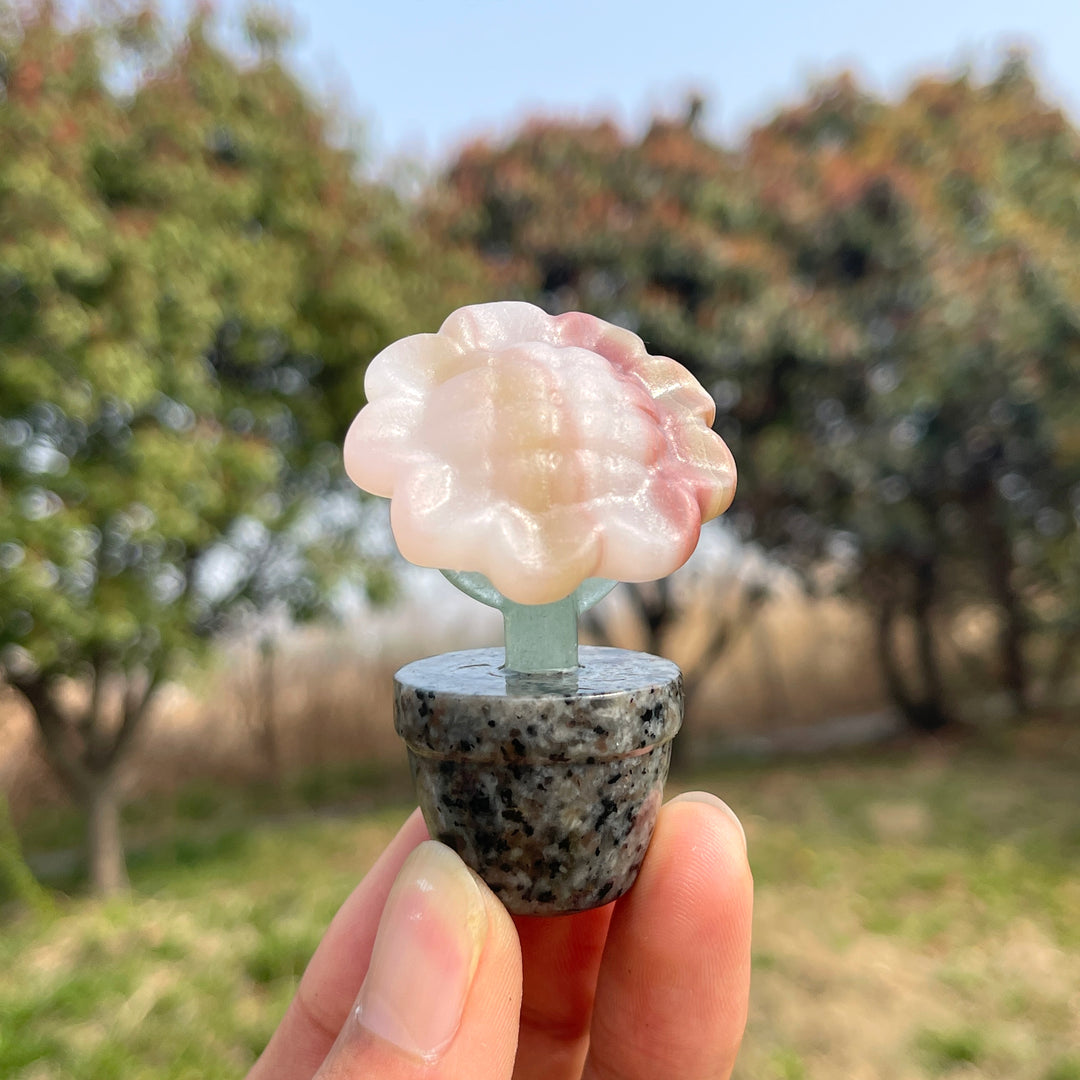 Natural Crystal Sunflower Carving