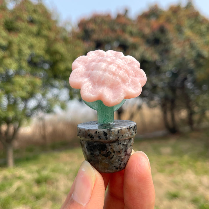 Natural Crystal Sunflower Carving