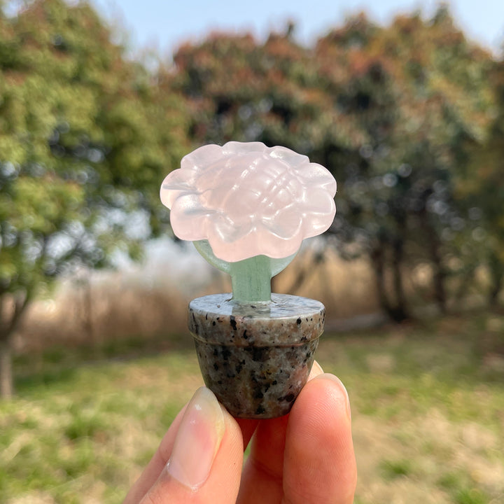 Natural Crystal Sunflower Carving