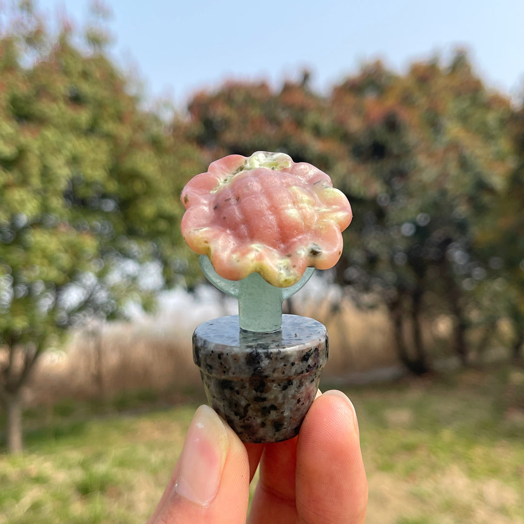 Natural Crystal Sunflower Carving