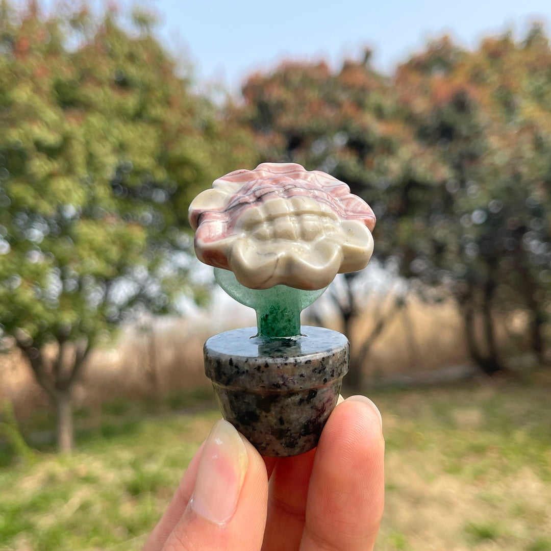 Natural Crystal Sunflower Carving