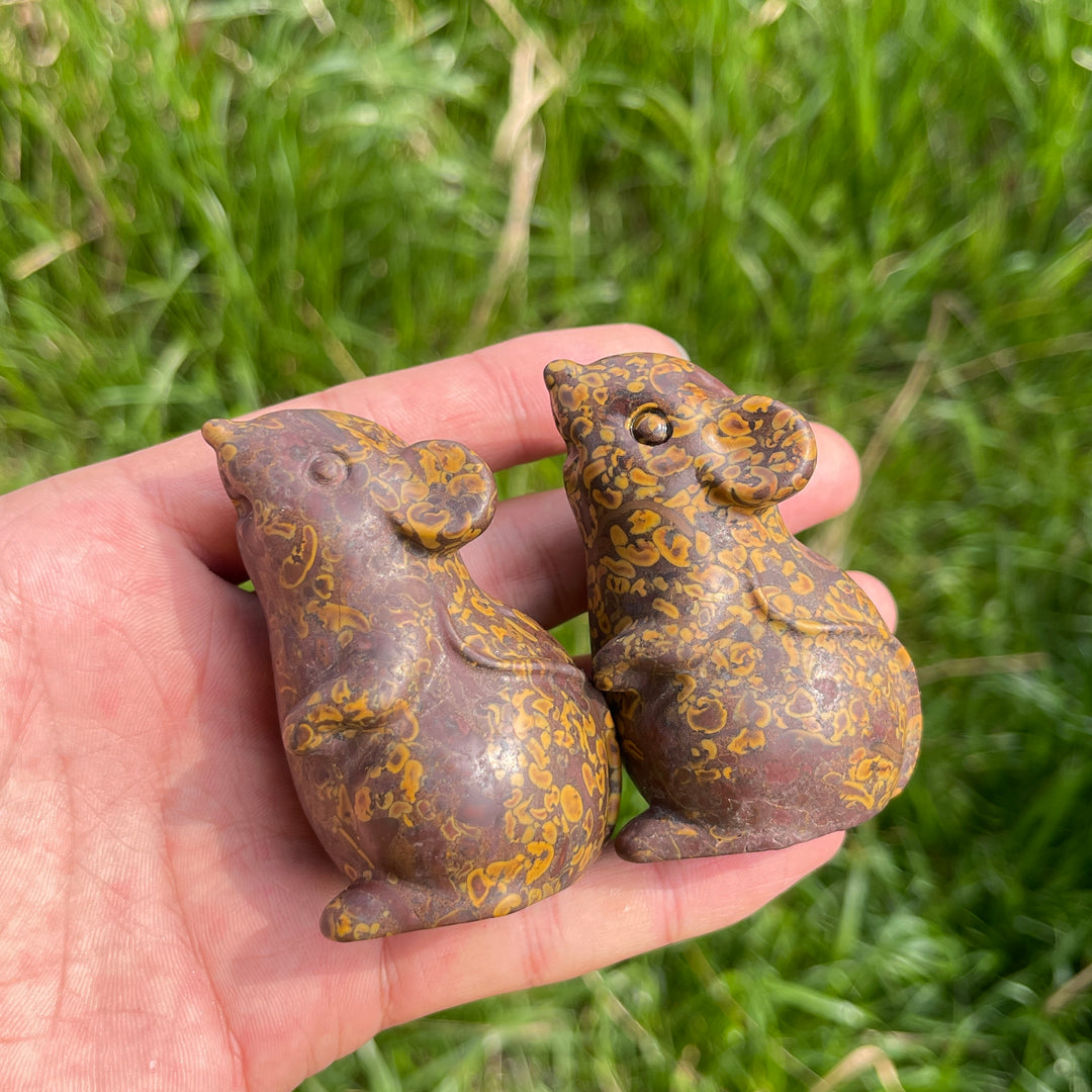 Natural Conglomerate Jasper Mouse