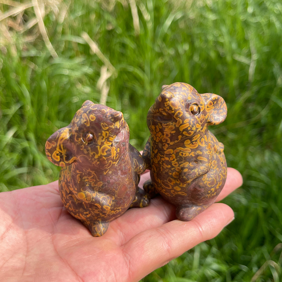 Natural Conglomerate Jasper Mouse