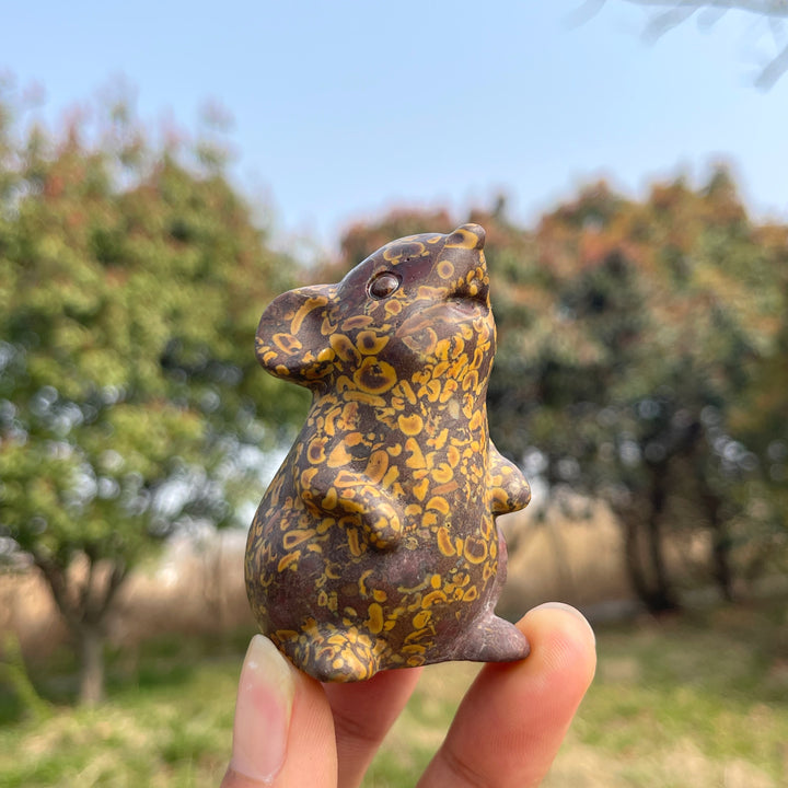 Natural Conglomerate Jasper Mouse