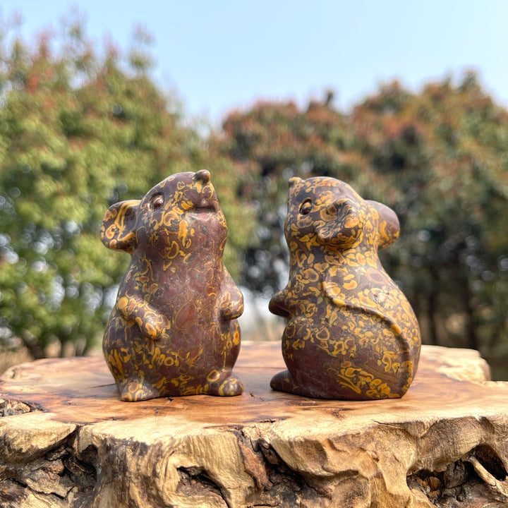 Natural Conglomerate Jasper Mouse