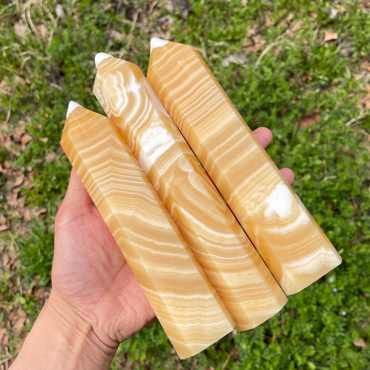 Natural Yellow Calcite Point
