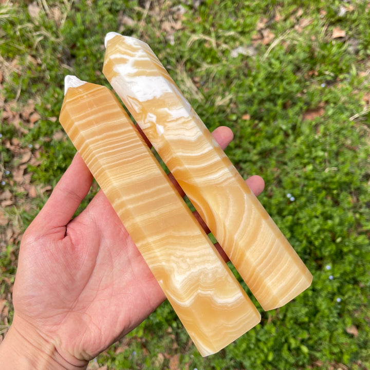 Natural Yellow Calcite Point