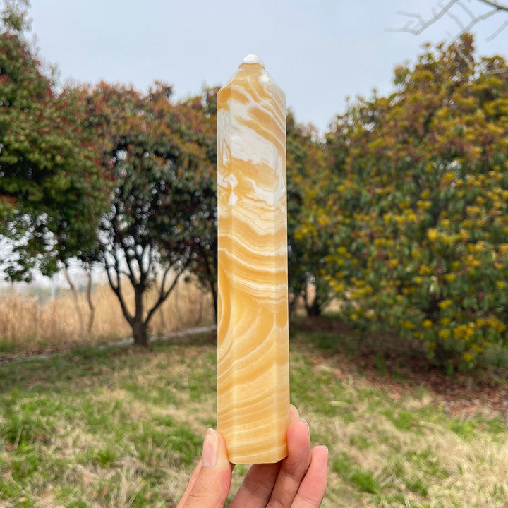 Natural Yellow Calcite Point