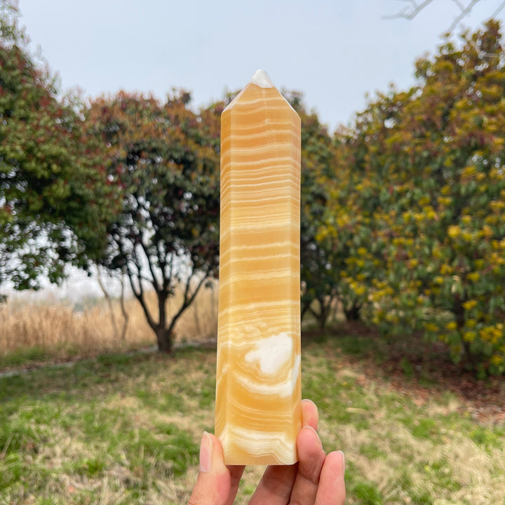 Natural Yellow Calcite Point