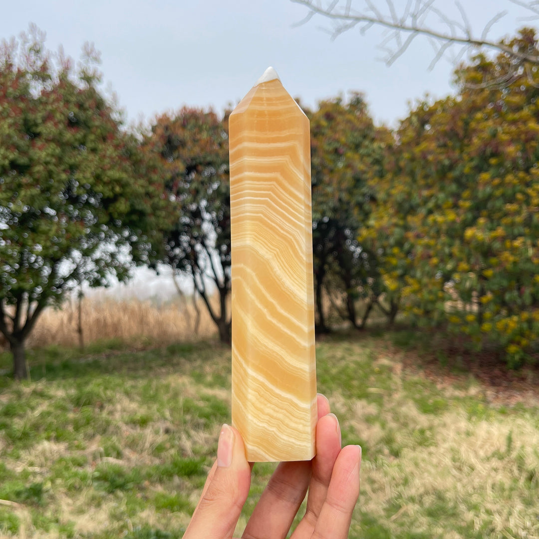Natural Yellow Calcite Point