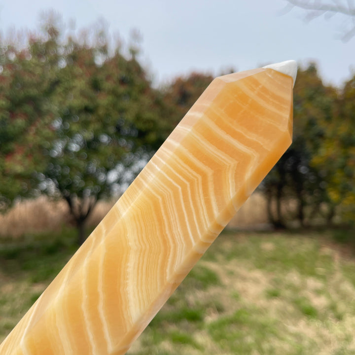 Natural Yellow Calcite Point