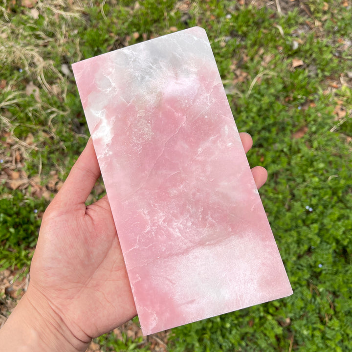 Natural Crystal Pink Opal Slice
