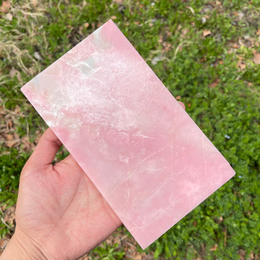 Natural Crystal Pink Opal Slice
