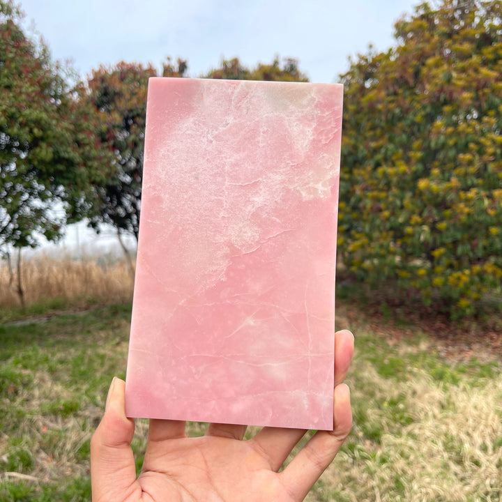 Natural Crystal Pink Opal Slice