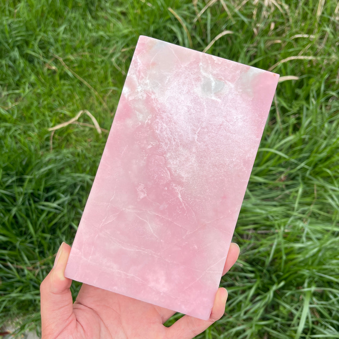 Natural Crystal Pink Opal Slice