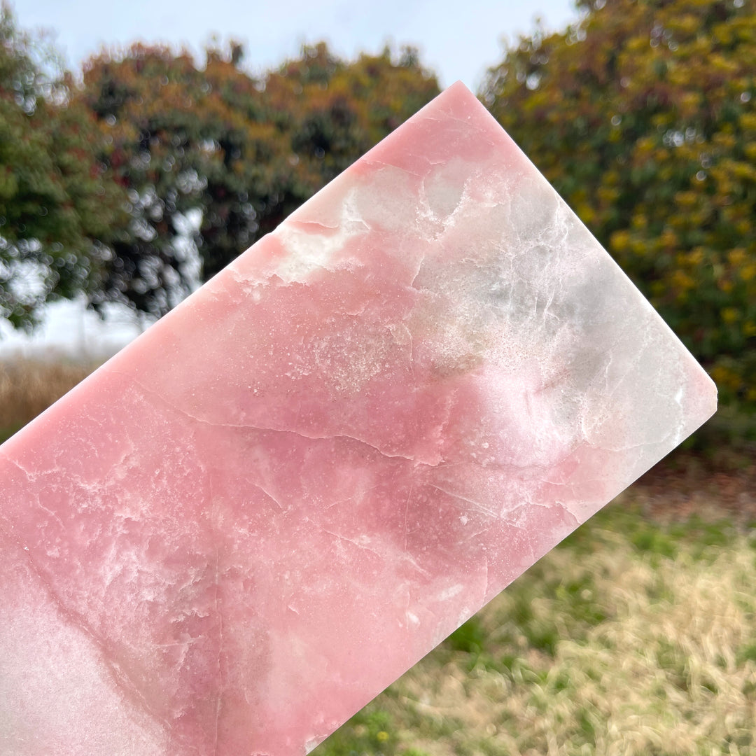 Natural Crystal Pink Opal Slice
