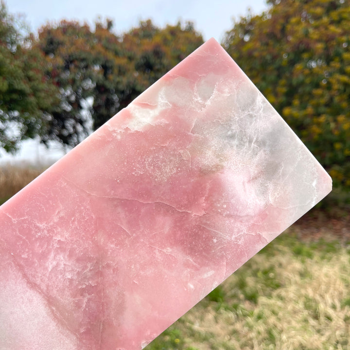 Natural Crystal Pink Opal Slice