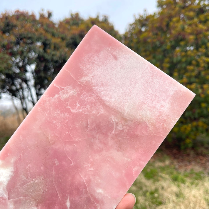 Natural Crystal Pink Opal Slice